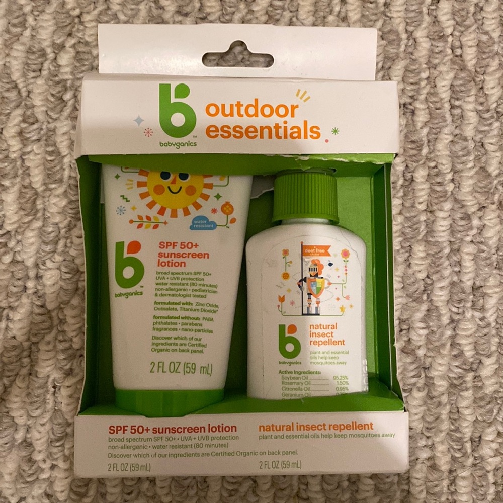 Babyganics outdoor essentials spf 50 sunscreen and insect repellent kids